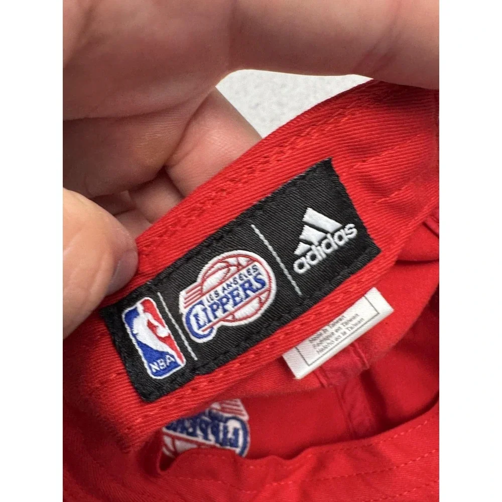 Los Angeles Clippers Hat Cap Strap Back Mens One Size Red NBA Basketball Adidas‎